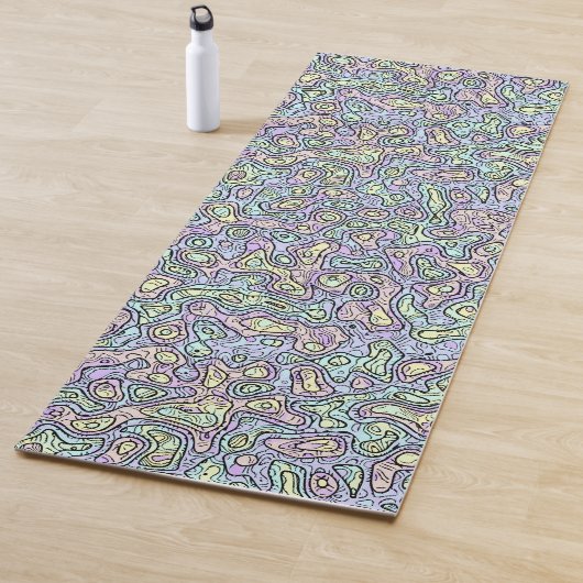 Tapis De Yoga Tache colorée psychédélique (En situation)