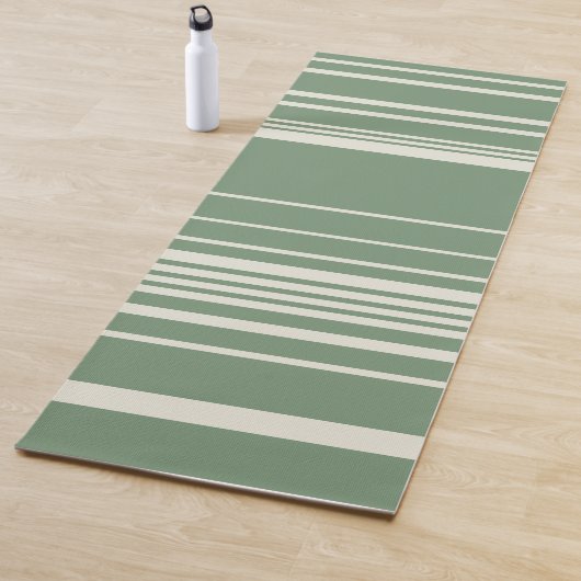 Tapis De Yoga Tailles complexes en vert (En situation)