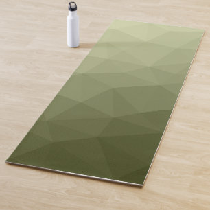 Tapis De Yoga Tapisserie à motif géométrique en dégradé de vert
