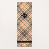 Tapis De Yoga Tartan beige et Brown (Devant)