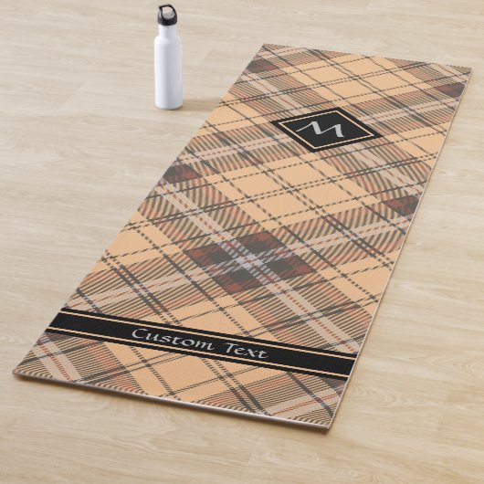 Tapis De Yoga Tartan beige et Brown (En situation)