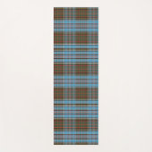 Tapis De Yoga Tartan Turquoise de Clan Anderson (Devant)