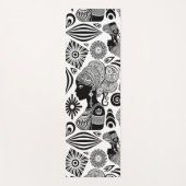 Tapis De Yoga Tatouage Tribal Portrait de Fille Africaine (Devant)