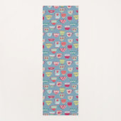 Tapis De Yoga Tea Cup Motif bleu (Devant)