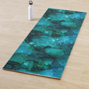 Tapis De Yoga Teal Galaxy Series Design 6