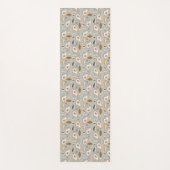 Tapis De Yoga Teal géométrique et motif bleu (Devant)