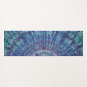 Tapis De Yoga Teinture à carreaux bleu (Dos (Horizontal))