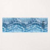 Tapis De Yoga Teinture à tarte bleue (Devant (Horizontal))