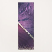 Tapis De Yoga Teinture pourpre Monogramme Écharpe de pièce (Devant)