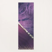 Tapis De Yoga Teinture pourpre Monogramme Écharpe de pièce (Dos)