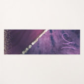 Tapis De Yoga Teinture pourpre Monogramme Écharpe de pièce (Devant (Horizontal))