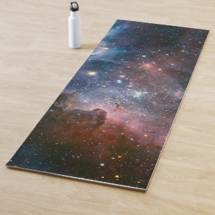 Tapis De Yoga Télescope Nebula Hubble Carina Rouge et Bleu