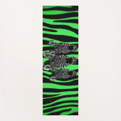 Tapis De Yoga Tendance Lime Zebra Herd Second Side Zebra Imprime (Devant)