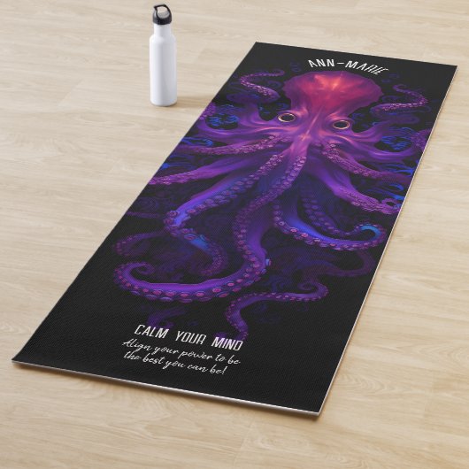 Tapis De Yoga Tentacles gothiques pourpres Mer Kraken Octopus (En situation)