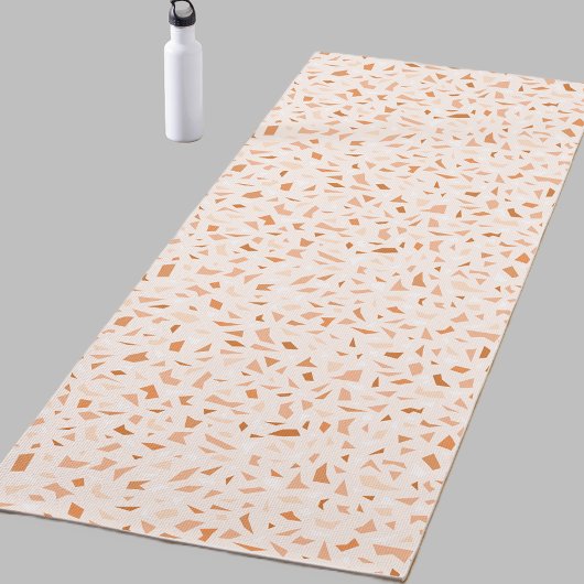 Tapis De Yoga Terrazzo Terrazzo Abstrait Terracotta moderne