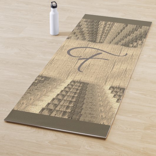 Tapis De Yoga Terre Suede Sable Beige Faded toile look (En situation)