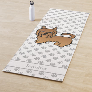Tapis De Yoga Térrier Australien Rouge Chien de Dessin Animé Mig