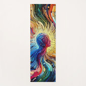 Tapis De Yoga Tête Abstraite colorée (Devant)