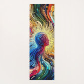 Tapis De Yoga Tête Abstraite colorée (Dos)