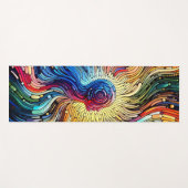 Tapis De Yoga Tête Abstraite colorée (Devant (Horizontal))