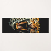 Tapis De Yoga Tête d'attaque du léopard (Devant (Horizontal))