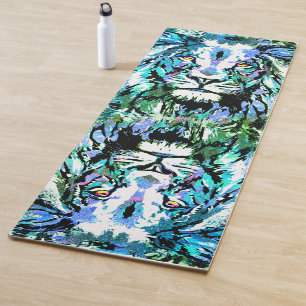 Tapis De Yoga Tête de lion - Dessin de portrait de lion - Faune
