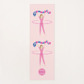 Tapis De Yoga Texte de gymnastique Hula rose hooping fille Monog (Devant)