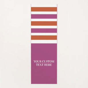 Tapis De Yoga Texte personnalisé Stripes Motif yoga mat