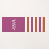 Tapis De Yoga Texte personnalisé Stripes Motif yoga mat (Devant (Horizontal))