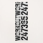 Tapis De Yoga Texte usé et rayé Workout 247365 noir (Devant)