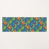 Tapis De Yoga Textiles africains dynamiques : Mélange des échell (Devant (Horizontal))