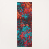 Tapis De Yoga texture bleu foncé texturé en marbre de daim (Devant)