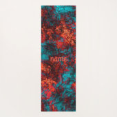 Tapis De Yoga texture bleu foncé texturé en marbre de daim (Dos)