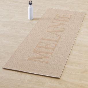Tapis De Yoga Texture blond en faux bois