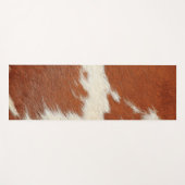 Tapis De Yoga texture Brown et blanche de la vache (Devant (Horizontal))