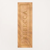 Tapis De Yoga Texture de bois brun clair (Devant)
