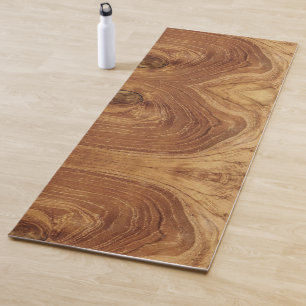Tapis De Yoga Texture de bois de teck rustique en bois photograp
