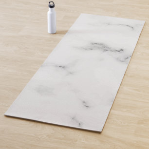Tapis De Yoga Texture de marbre blanc de luxe