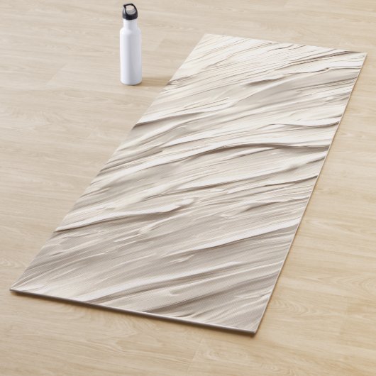 Tapis De Yoga Texture d'ivoire abstrait (En situation)