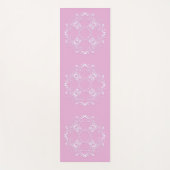 Tapis De Yoga Texture rose florale rétro. (Devant)