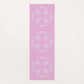 Tapis De Yoga Texture rose florale rétro. (Dos)