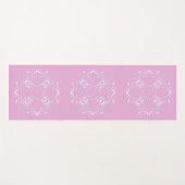 Tapis De Yoga Texture rose florale rétro. (Devant (Horizontal))