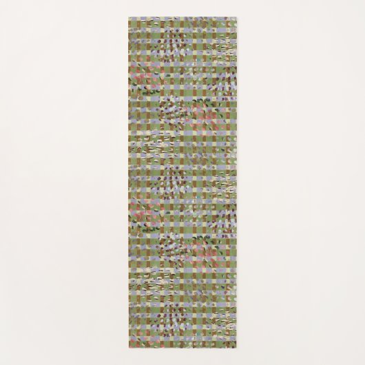 Tapis De Yoga Textured Pointillism Grid Pattern Artwork (Devant)
