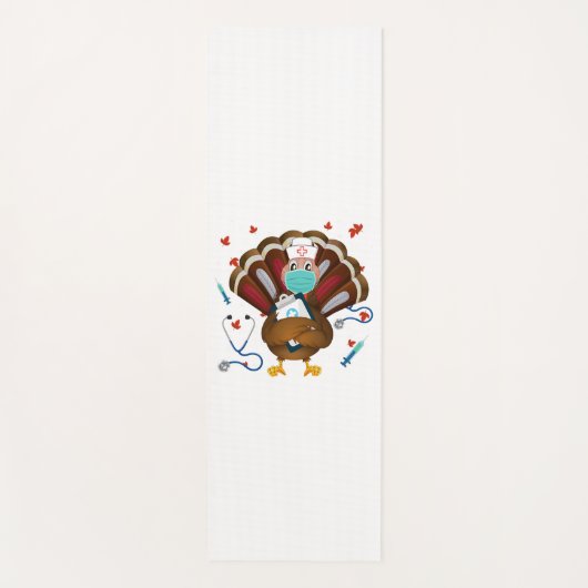 Tapis De Yoga Thanksgiving Scrub Tops Femmes Turquie Nurda Holid (Devant)