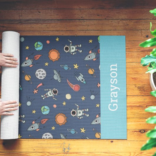 Tapis De Yoga Thème spatial personnalisé pour enfants