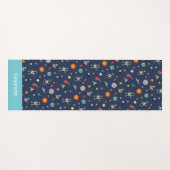 Tapis De Yoga Thème spatial personnalisé pour enfants (Devant (Horizontal))