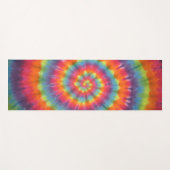 Tapis De Yoga Tie de tourbillon et de carreau (Devant (Horizontal))