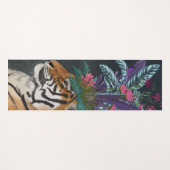 Tapis De Yoga Tigre avec tête tropicale (Devant (Horizontal))