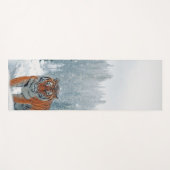 Tapis De Yoga tigre dans la neige (Devant (Horizontal))