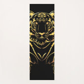Tapis De Yoga Tigre noir à rayures dorées (Devant)